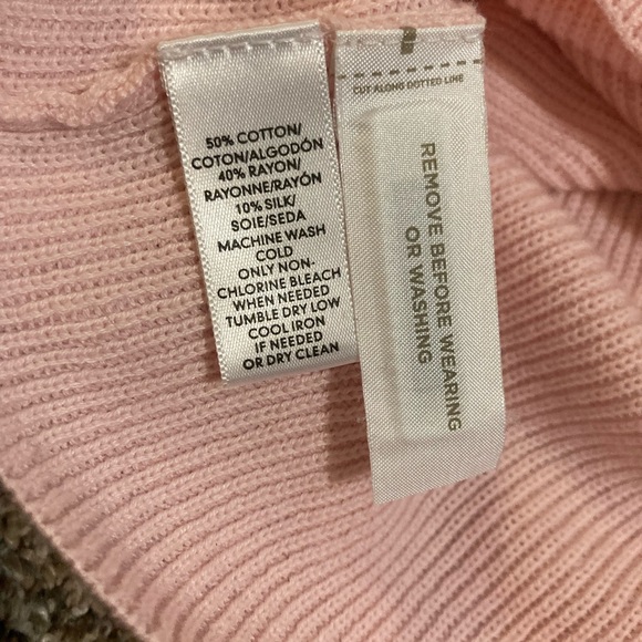 LOFT Pink Bar Back Sweater - Picture 5 of 7